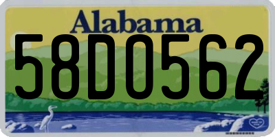 AL license plate 58DO562