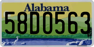 AL license plate 58DO563