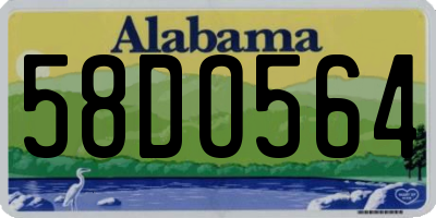 AL license plate 58DO564