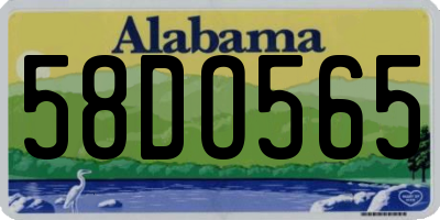 AL license plate 58DO565