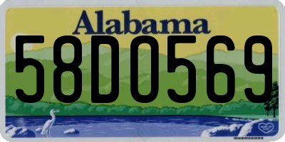 AL license plate 58DO569