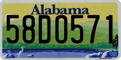 AL license plate 58DO571