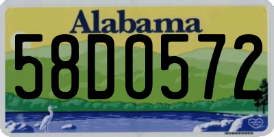 AL license plate 58DO572
