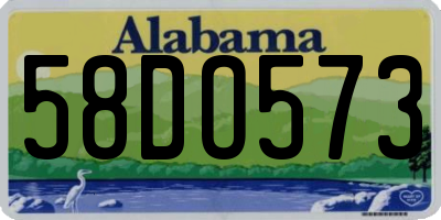 AL license plate 58DO573
