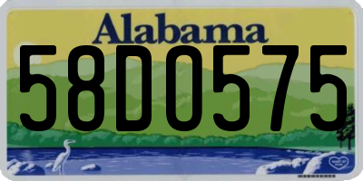AL license plate 58DO575