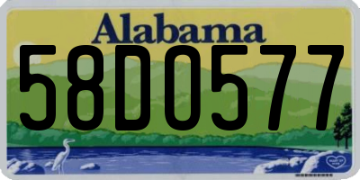 AL license plate 58DO577
