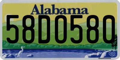 AL license plate 58DO580