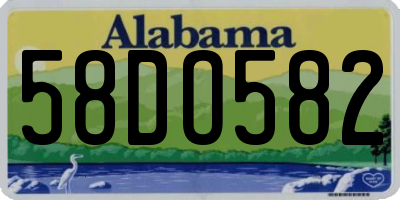 AL license plate 58DO582