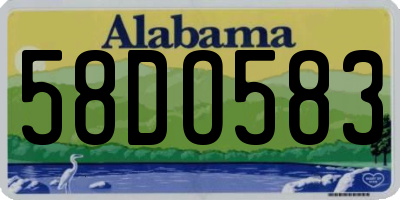 AL license plate 58DO583