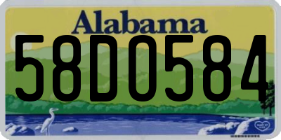 AL license plate 58DO584