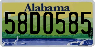 AL license plate 58DO585