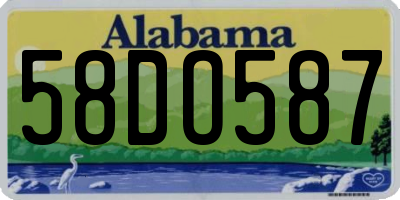 AL license plate 58DO587