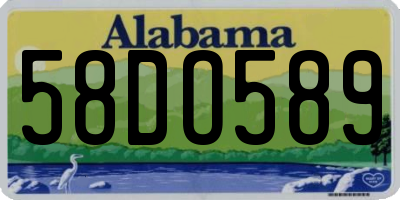 AL license plate 58DO589