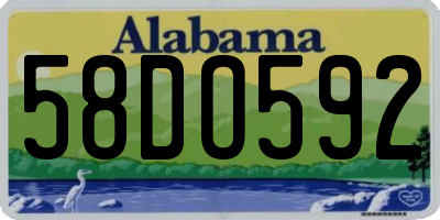 AL license plate 58DO592