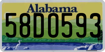 AL license plate 58DO593