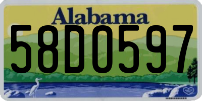 AL license plate 58DO597