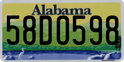 AL license plate 58DO598