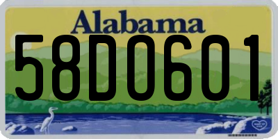 AL license plate 58DO601