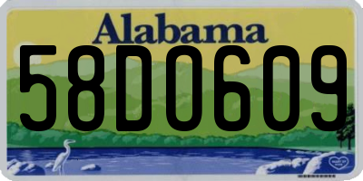 AL license plate 58DO609