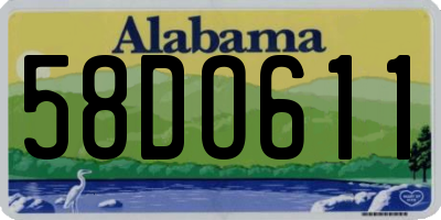 AL license plate 58DO611