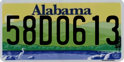 AL license plate 58DO613