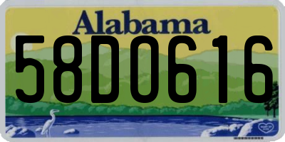 AL license plate 58DO616
