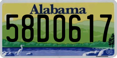 AL license plate 58DO617