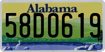 AL license plate 58DO619