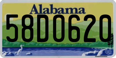 AL license plate 58DO620