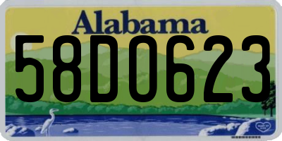 AL license plate 58DO623