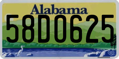 AL license plate 58DO625
