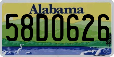 AL license plate 58DO626