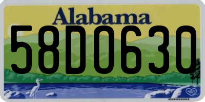 AL license plate 58DO630