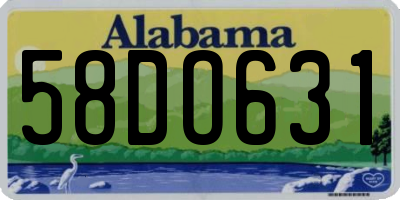 AL license plate 58DO631