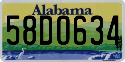 AL license plate 58DO634