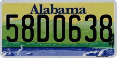AL license plate 58DO638