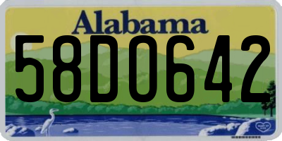 AL license plate 58DO642