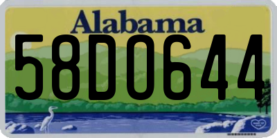 AL license plate 58DO644