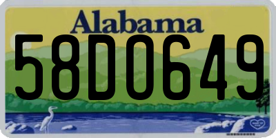 AL license plate 58DO649