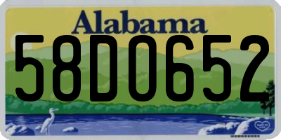 AL license plate 58DO652