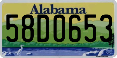 AL license plate 58DO653