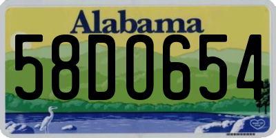 AL license plate 58DO654