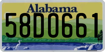 AL license plate 58DO661