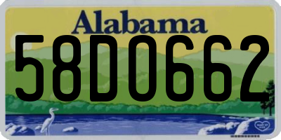 AL license plate 58DO662