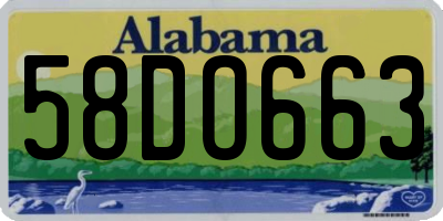 AL license plate 58DO663