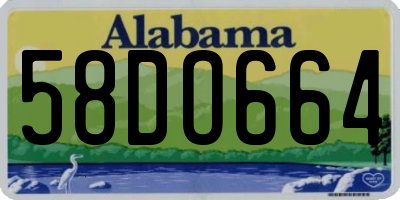 AL license plate 58DO664