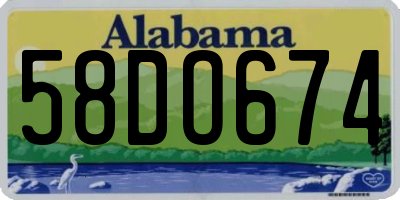 AL license plate 58DO674