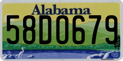 AL license plate 58DO679