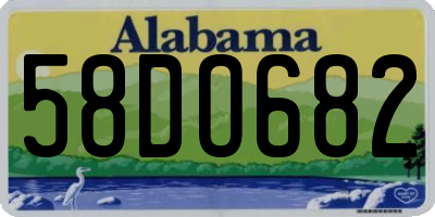 AL license plate 58DO682
