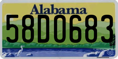 AL license plate 58DO683